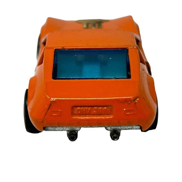 Vintage Matchbox 3 Monteverdi Hai Diecast Toy Car 70s Superfast Orange England - Picture 4 of 8